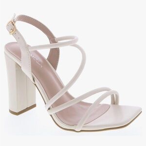 NWT Celeste Sandal Heels in Ivory